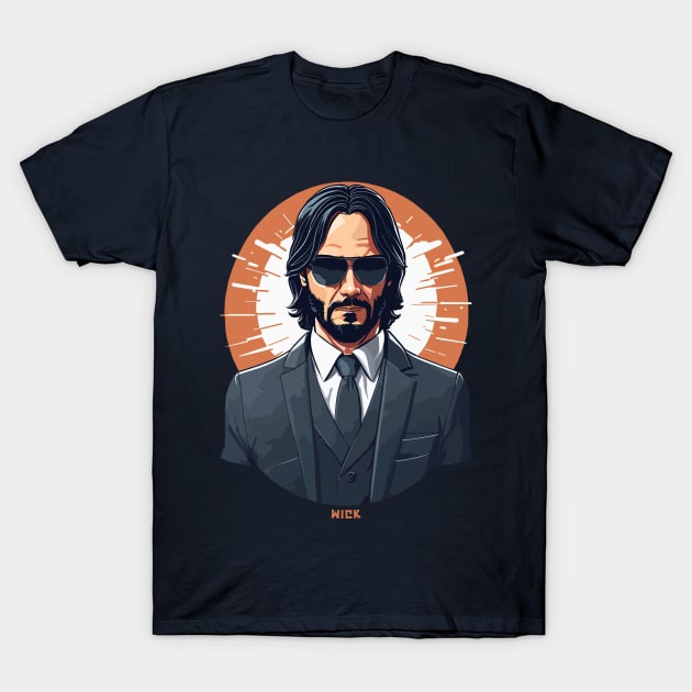 John Wick With his trademark black suit T-Shirt by Franstyas